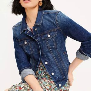 LOFT Dark Wash Denim Jacket XL